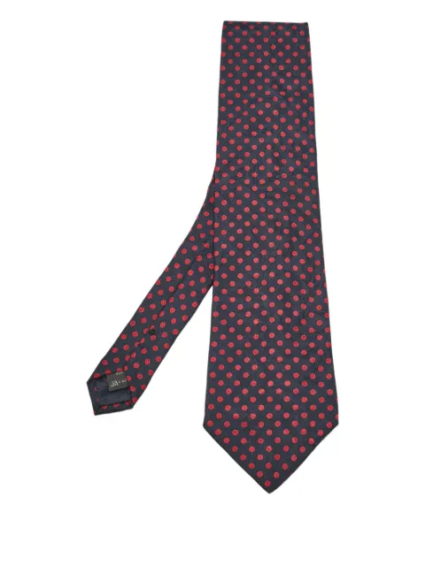 Ermenegildo Zegna Vintage polka-dot silk tie Blue 1035016
