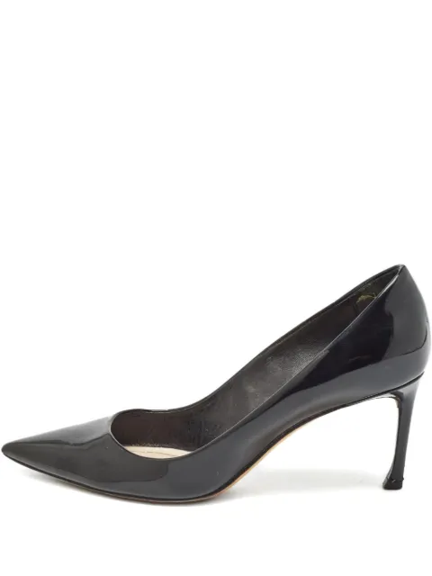 Christian Dior Pre-Owned 75mm patent-leather pointed-toe pumps Black 1003758