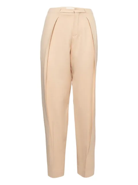 Chloé Pre-Owned pleated side-stripe trousers Neutrals 994642