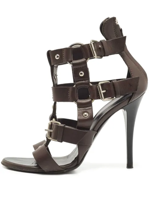 Giuseppe Zanotti Vintage pre-owned 110mm buckle-strap sandals Brown 825050