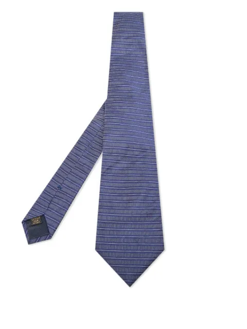 Valentino Garavani Pre-Owned patterned-jacquard silk tie Blue 902126