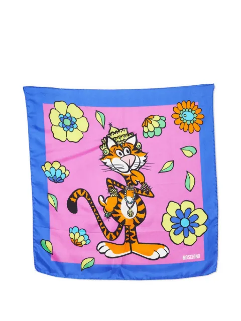 Moschino Pre-Owned graphic-print scarf Pink 814287