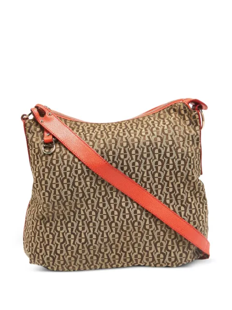 Aigner Vintage Pre-Owned monogram shoulder bag Neutrals 1058736