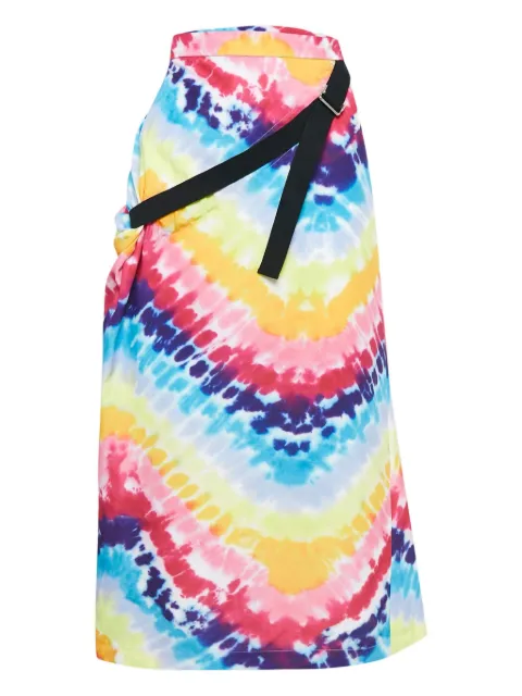 Kenzo Pre-Owned tie-dye wrap skirt Yellow 1048650