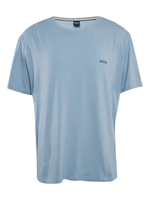 BOSS logo-embroidered T-shirt Blue 1052222
