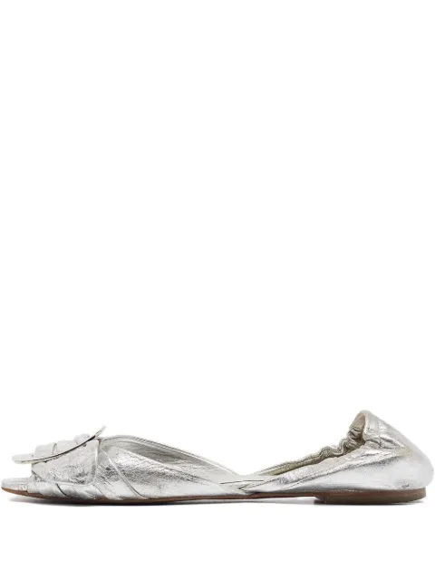 Roger Vivier Vintage 2024 buckle leather flats Grey 1029374