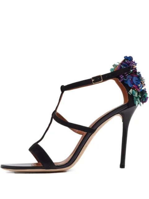 Malone Souliers embellished T-strap sandals Black 1002052