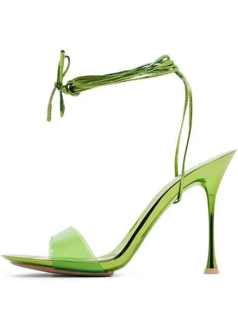 Gianvito Rossi pre-owned 115mm transparent-strap sandals Green 959546