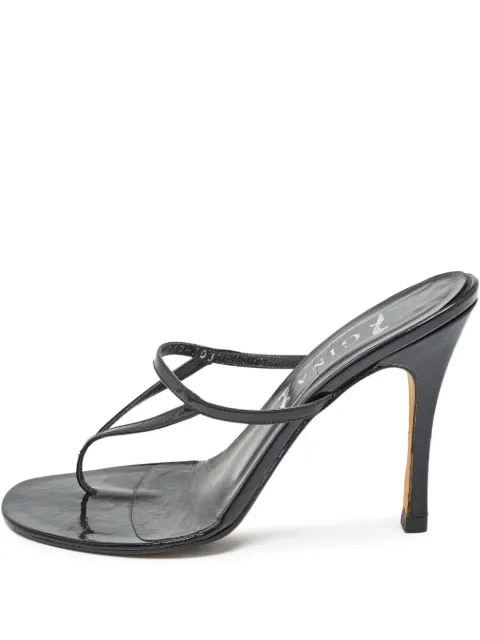 Gina pre-owned strappy open-toe heeled sandals Black 972518