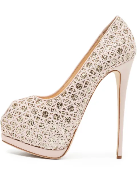 Giuseppe Zanotti Vintage pre-owned 170mm glitter-embellished pumps Pink 901696