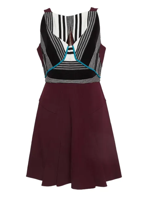 Roland Mouret pre-owned colourblock sleeveless mini dress Purple 953400