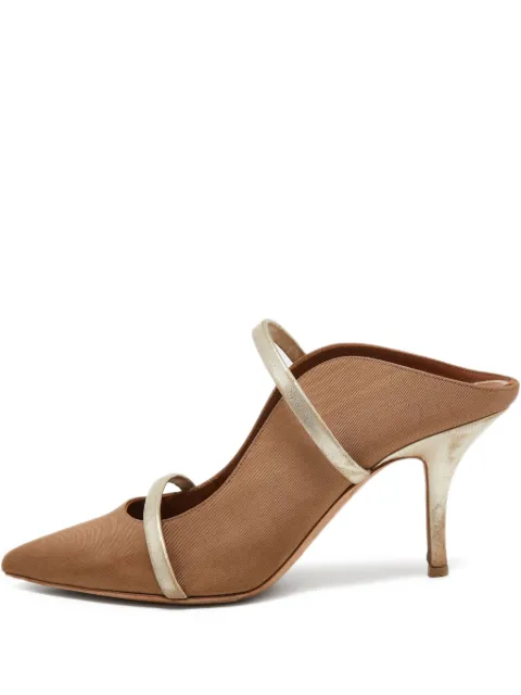 Malone Souliers pre-owned 80mm Maureen pointed-toe mules Brown 761766