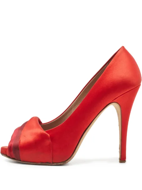 Valentino Garavani Pre-Owned 120mm satin pumps Red 810817