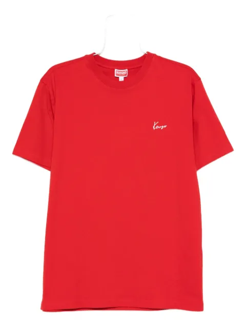 Kenzo floral-print crew-neck T-shirt Red FF65TS2604SG