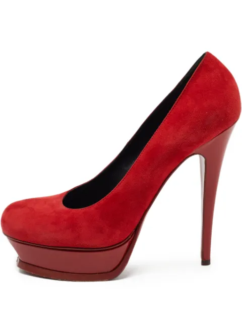 Saint Laurent Pre-Owned 145mm leather pumps Red 761408