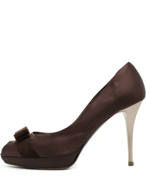 Ferragamo Pre-Owned 120mmn leather pumps Brown 763872