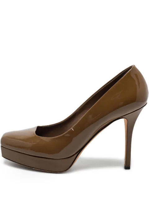 Gucci Pre-Owned 110mm leather pumps Green 722277