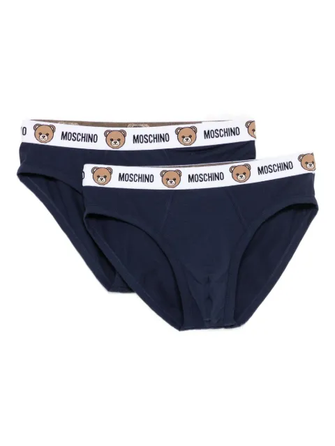 Moschino logo-detail briefs (pack of two) Blue A13014402