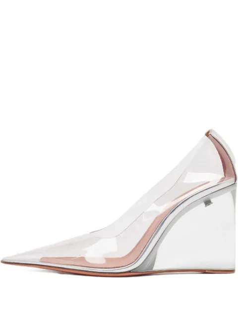 Amina Muaddi Pre-owned 95mm wedge pumps White 999840