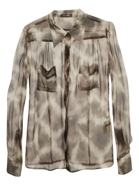 Roberto Cavalli Vintage Pre-owned silk shirt Brown 997989