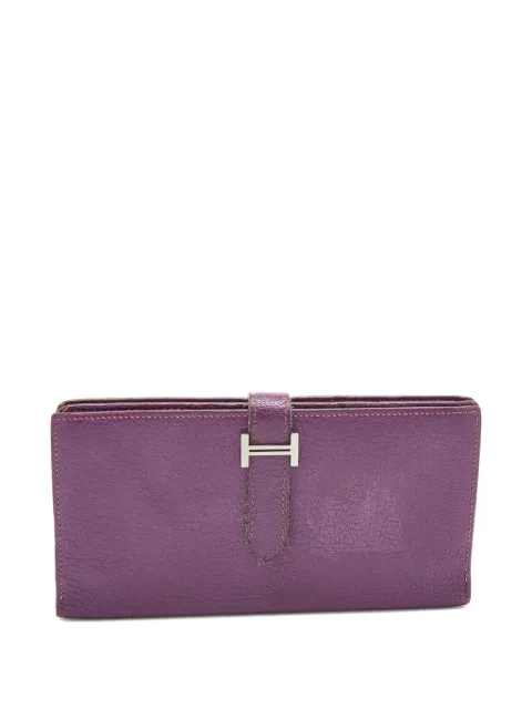 Hermès Pre-Owned Bearn leather wallet Purple 731870