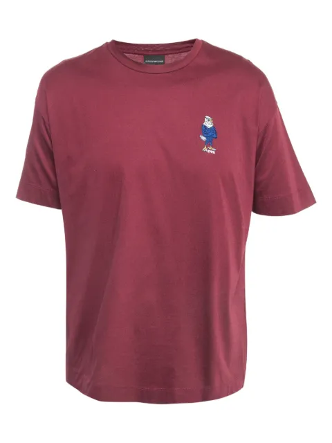 Emporio Armani Pre-Owned embroidered T-shirt Red 915218
