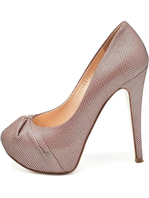 Gina 125mm knot-embellished heeled pumps Pink 1124220