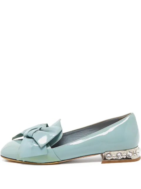 Miu Miu Pre-Owned bow-detailed pumps Blue 824205