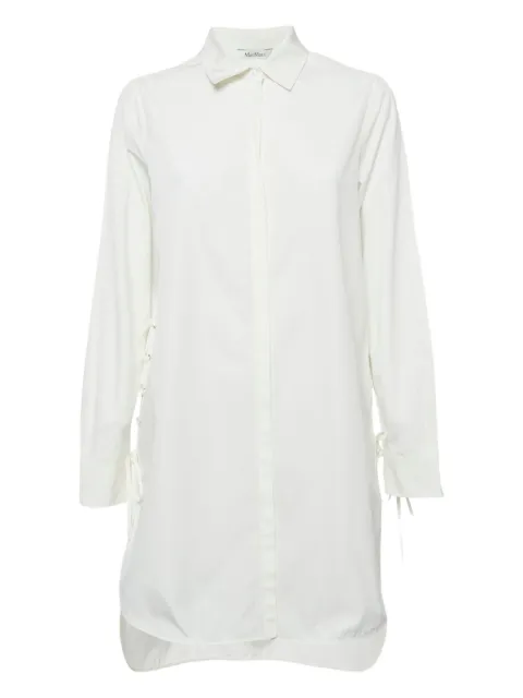 Max Mara lace-detail shirt dress White 1110888