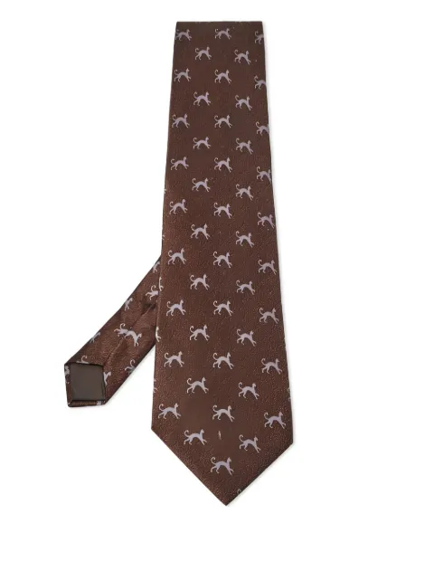 Lanvin Pre-Owned Bonart silk tie Brown 984354