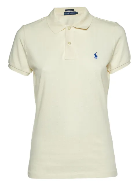 Polo Ralph Lauren Vintage logo-embroidered cotton polo shirt Neutrals 1101972