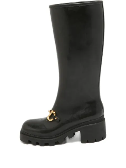 Gucci Pre-Owned Horsebit rain boots Black 963377