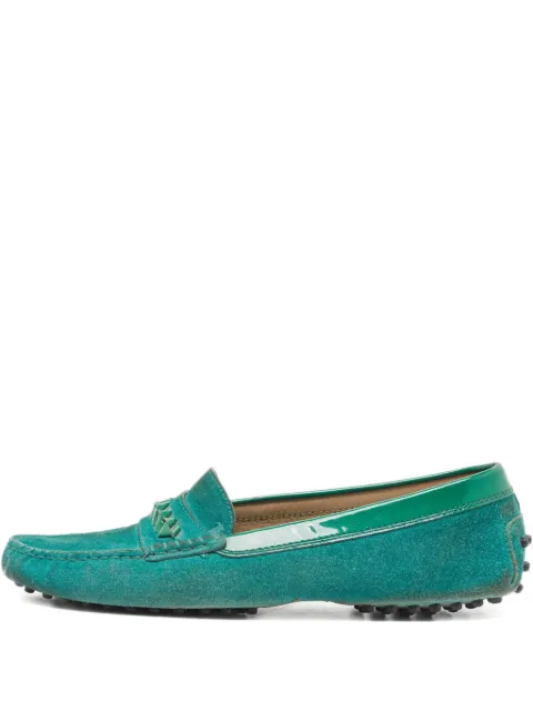 Tod's Vintage suede loafers Green 941807