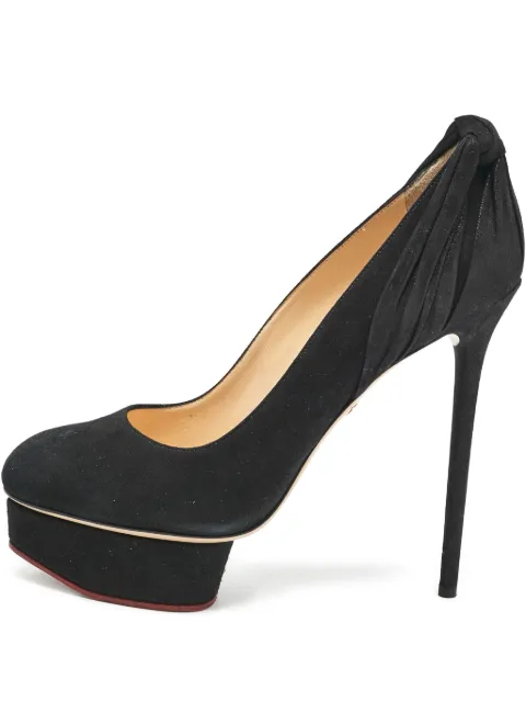 Charlotte Olympia pre-owned 150mm Dolly platform pumps Black 1130644