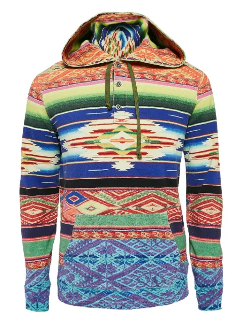 Polo Ralph Lauren Vintage geometric-patterned hoodie Blue 1128077