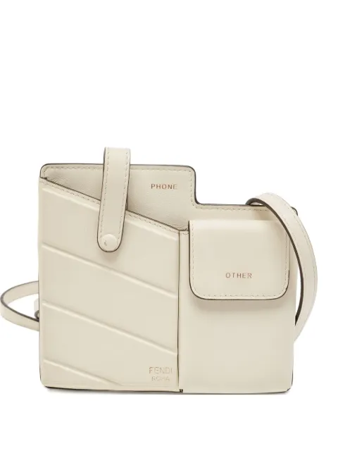 Fendi Pre-Owned mini Century leather crossbody bag White 1088417