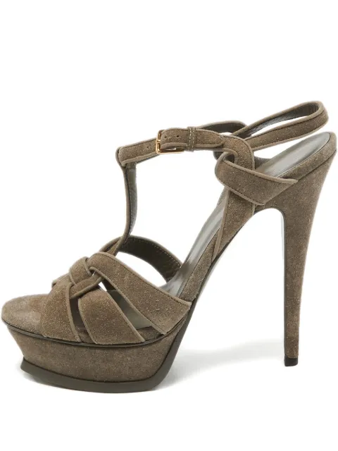 Saint Laurent Pre-Owned 140mm Tribute sandals Green 932074