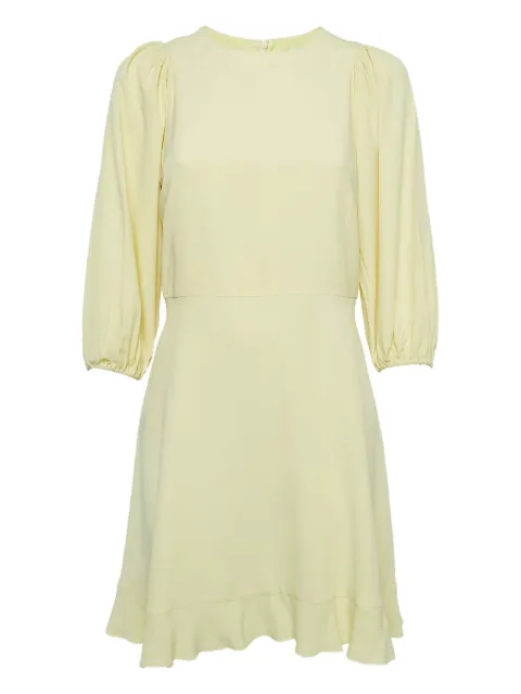 Valentino Garavani Pre-Owned ruffle-detailing midi dress Yellow 1085981