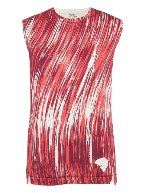 Kenzo Pre-Owned abstract-pattern print top Red 1104307