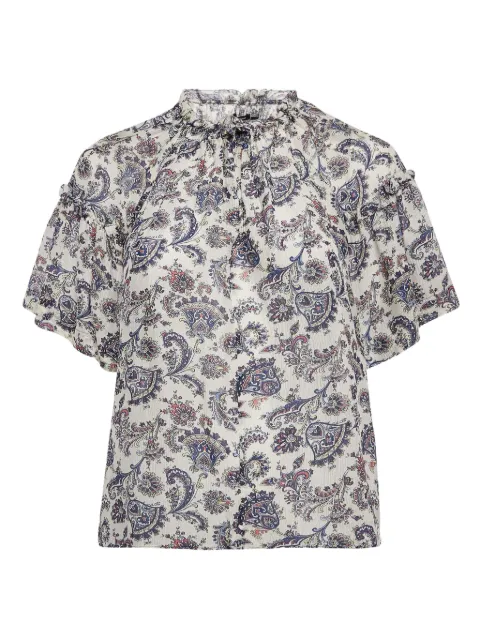 Isabel Marant Vintage pre-owned Nes paisley ruffle top Neutrals 1103242