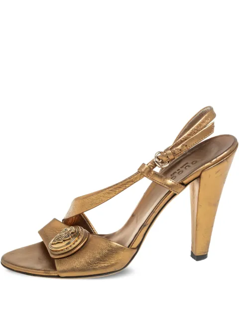 Gucci Pre-Owned 100mm leather slingback sandals 1074900