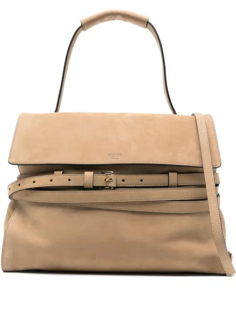 Moschino belted leather tote bag Neutrals MC4165PPOJ0103
