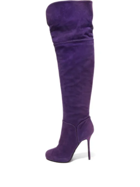 Sergio Rossi Vintage pre-owned 130mm thigh-high suede boots Purple 791248