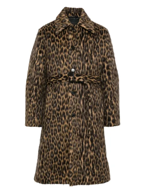 Lanvin animal-print coat Brown RMCO01126116H25S10