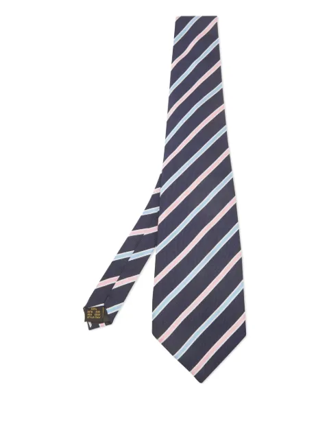 Ermenegildo Zegna Vintage diagonal-stripe silk tie Blue 910969