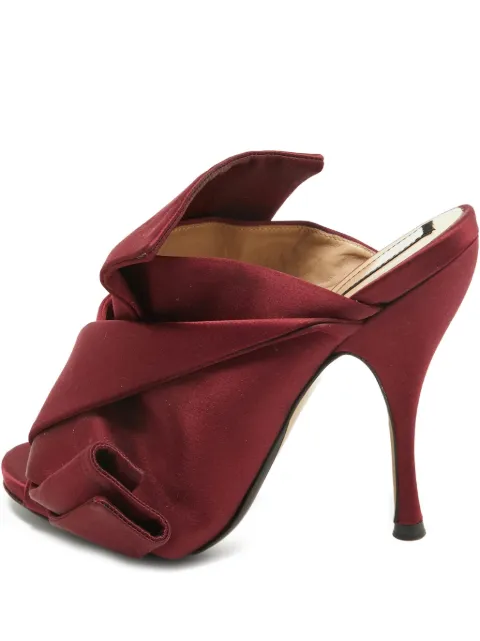 Nº21 pre-owned 130mm satin sandals Red 936145