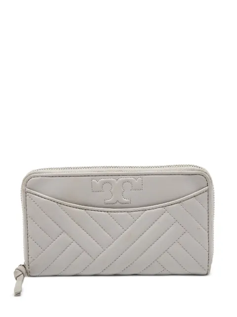 Tory Burch pre-owned Alexa quilted leather wallet Grey 912138
