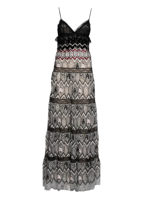 Giambattista Valli Vintage semi-sheer maxi dress Black 599573