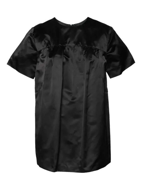 Prada Pre-Owned satin short-sleeve blouse Black 626863