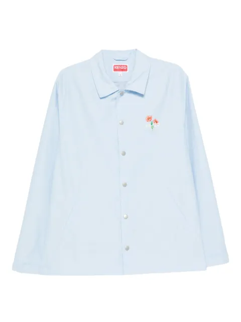 Kenzo floral-print cotton shirt Blue FF65BL0619NC